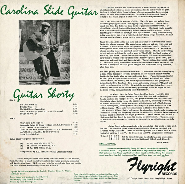 descargar álbum Guitar Shorty - Carolina Slide Guitar