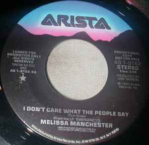 Melissa Manchester - I Don't Care What The People Say album cover