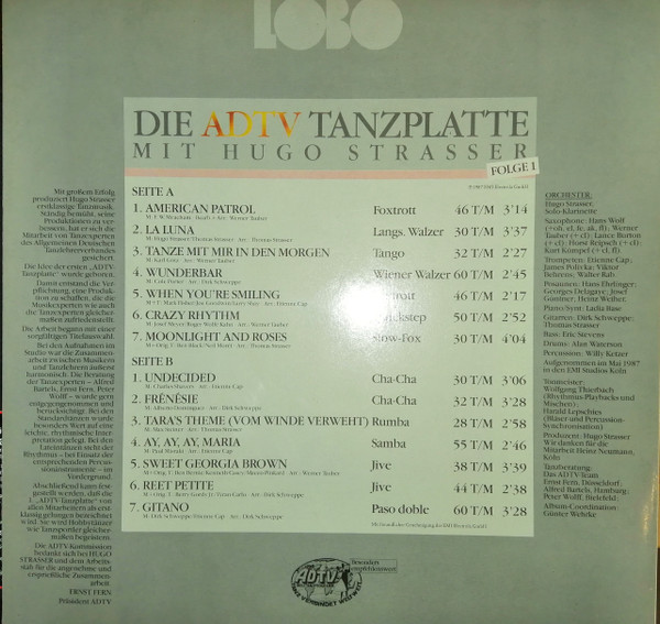 descargar álbum Hugo Strasser - Die ADTV Tanzplatte Folge 1