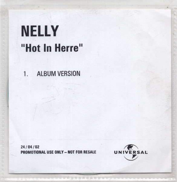 Nelly, Hot in Herre, 12 Single Play Vintage Record, LP in vinile