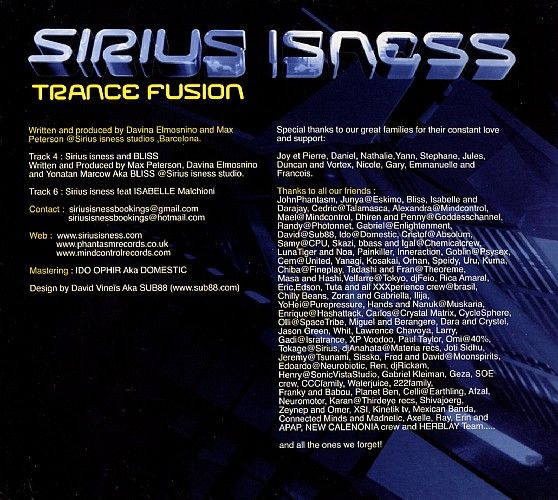 baixar álbum Sirius Isness - Trance Fusion