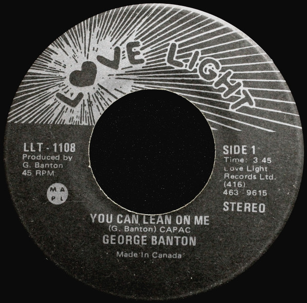 baixar álbum George Banton - Just Say You Love Me You Can Lean On Me