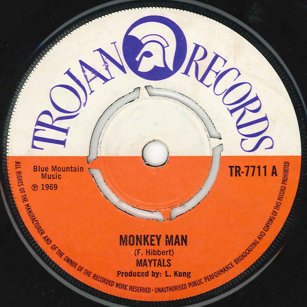 Maytals – Monkey Man (1970, 4-Prong Push-Out Centre, Vinyl