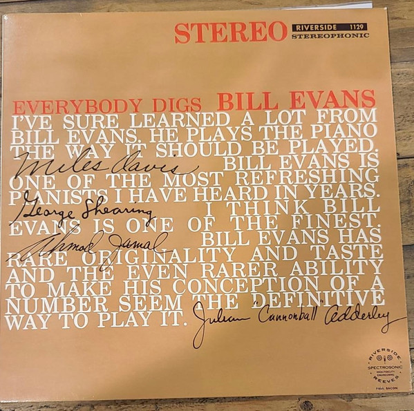 Bill Evans Trio – Everybody Digs Bill Evans (2012, 180 Gram, Vinyl