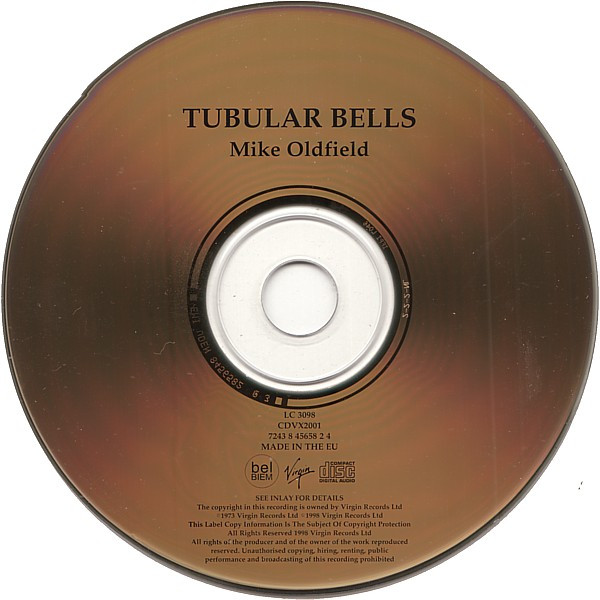 Mike Oldfield – Tubular Bells (1998, Gold, 25th Anniversary, CD