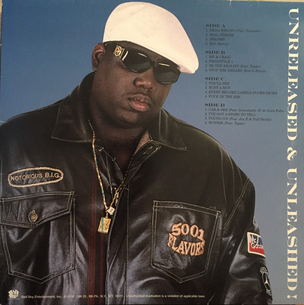 Notorious B.I.G. – Unreleased & Unleashed! (Vinyl) - Discogs