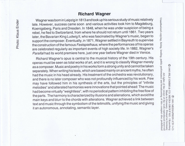 ladda ner album Richard Wagner Robert Wagner Symphonieorchester Innsbruck Und Solisten - Tristan Isolde Highlights Vol 1 2