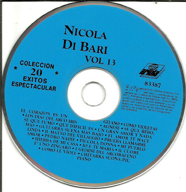 last ned album Nicola Di Bari - Coleccion 20 Exitos Espectacular