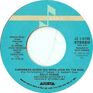 Billy Ocean - Caribbean Queen (No More Love On The Run) album cover