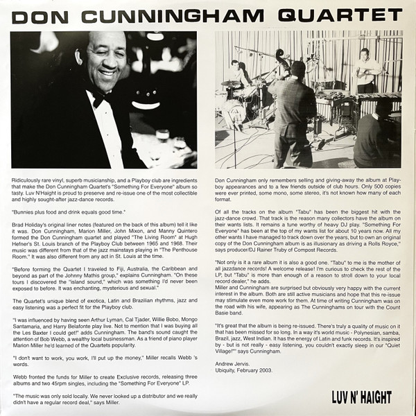 Don Cunningham Quartet - Something For Everyone | Luv N' Haight (LHLP038) - 4