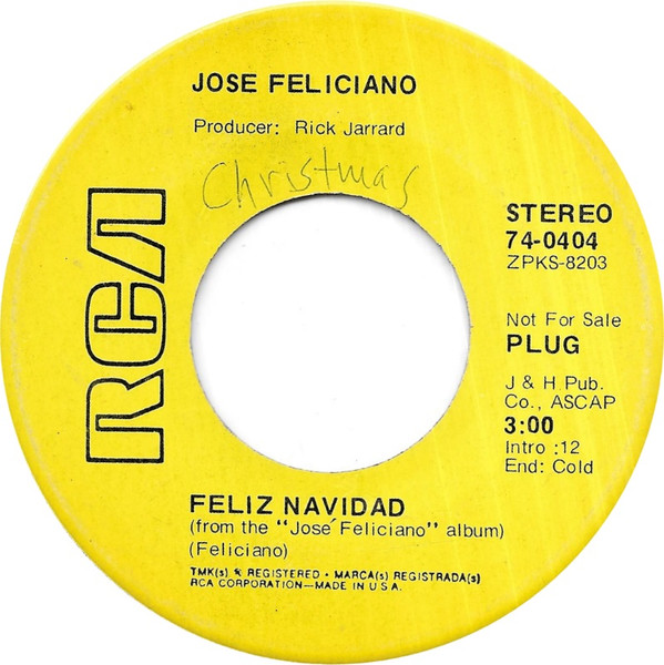 Jose Feliciano – Feliz Navidad (1970, Vinyl) - Discogs