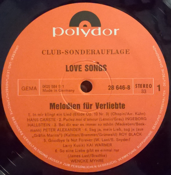 ladda ner album Various - Love Songs Melodien Für Verliebte
