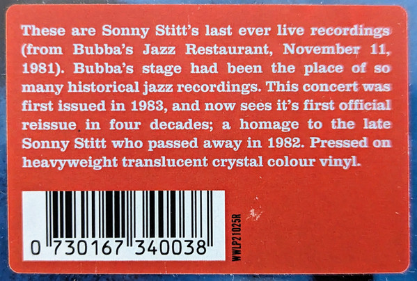 Sonny Stitt - The Bubba's Sessions | Who's Who In Jazz (WWLP21025R) - 12