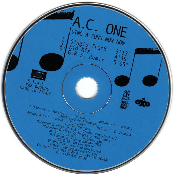 CD Single AC One Sing a song Now now Envoi rapide et suivi