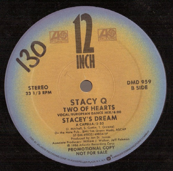 Stacey Q – Two Of Hearts (1986, Vinyl) - Discogs