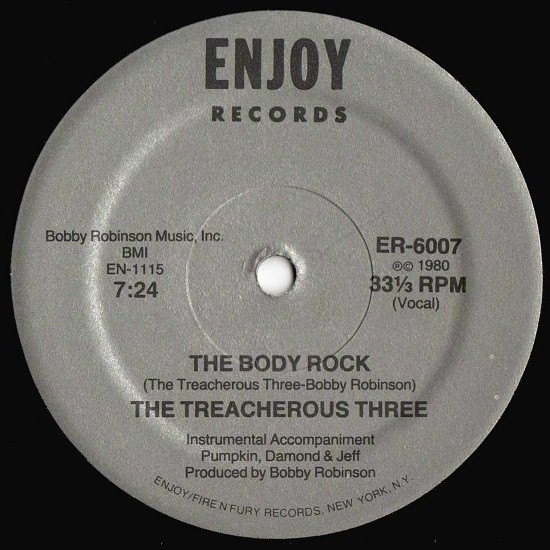 The Treacherous Three – The Body Rock (1980, Red Labels, Vinyl