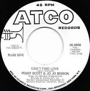 Peggy Scott & Jo Jo Benson - We Will Always Be Together / Can't Find Love album cover