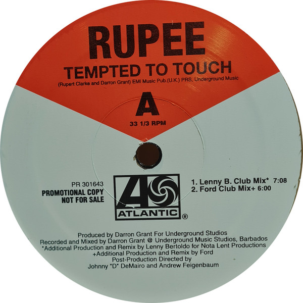 Rupee – Tempted To Touch (Dance Mixes) (2005, Vinyl) - Discogs