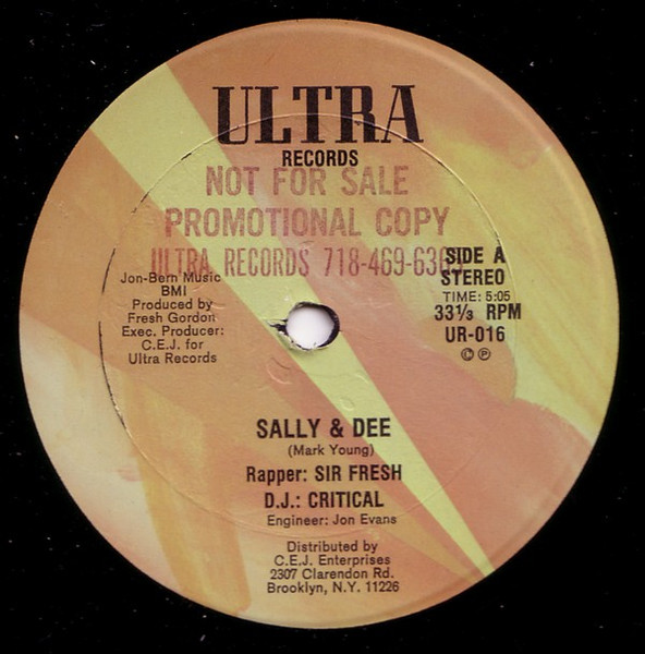 Sir Fresh & DJ Critical – Sally And Dee (1985, Vinyl) - Discogs