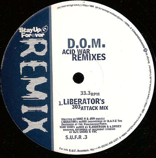 D.O.M. – Acid War (Remixes) (1995, Vinyl) - Discogs
