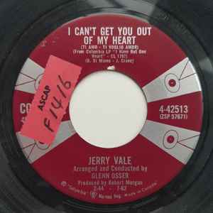 Jerry Vale – I Can't Get You Out Of My Heart (Ti Amo - Ti Voglio Amor)  Lyrics