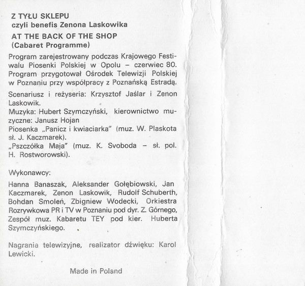 télécharger l'album Various - Z Tyłu Sklepu Czyli Benefis Zenona Laskowika