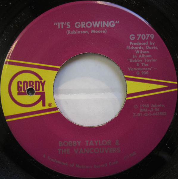 Bobby Taylor & The Vancouvers – Malinda (1968, ARP Pressing, Vinyl