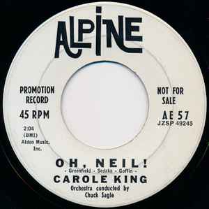 Carole King – Oh, Neil! (1960, Vinyl) - Discogs