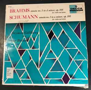 Johannes Brahms - Sonata No.3, Op.108 For Violin And Piano / Sonata No.1, Op.105 For Violin And Piano album cover
