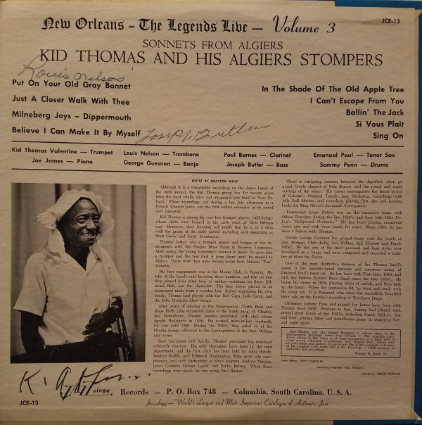 descargar álbum Kid Thomas And His Creole Jazz Band - Sonnets From Algiers