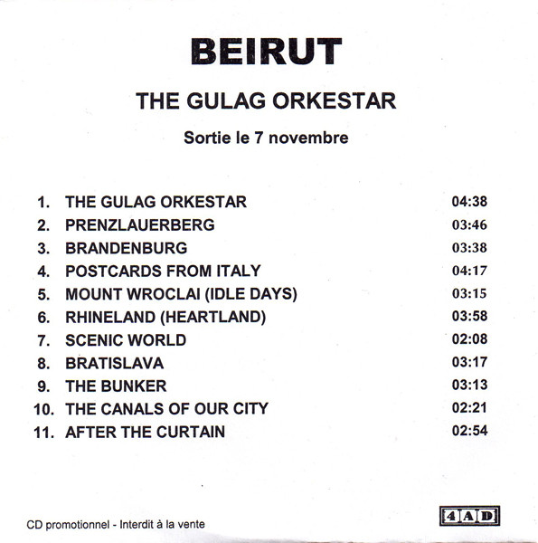 Beirut – Gulag Orkestar (2006, Vinyl) - Discogs