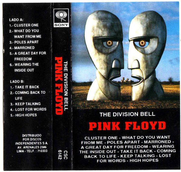 Pink Floyd The Divition Bell Album Audio Cassette - Tamil Audio CD