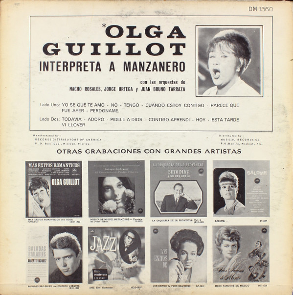 lataa albumi Olga Guillot - Interpreta A Manzanero