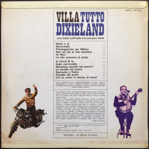 lataa albumi Carlo Loffredo E La Sua Jazz Band - Villa Tutto Dixieland