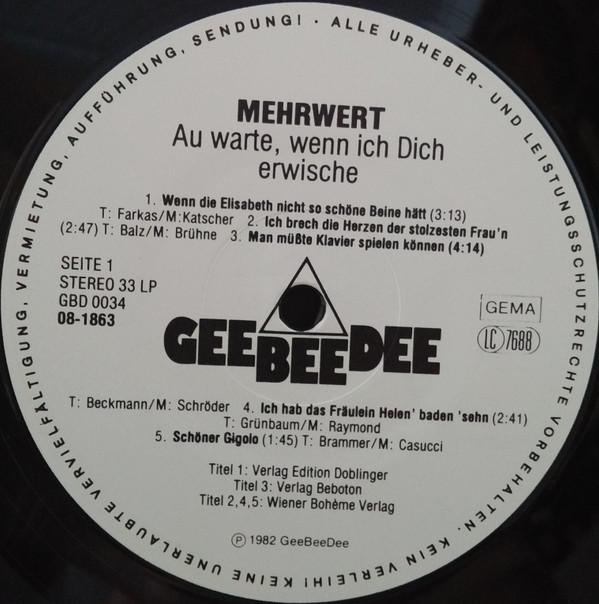 descargar álbum Mehrwert - Au Warte Wenn Ich Dich Erwische