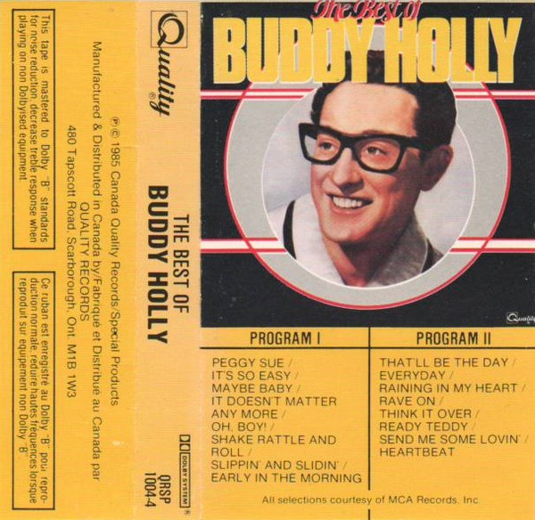 Buddy Holly – The Best Of Buddy Holly (1985, Cassette) - Discogs