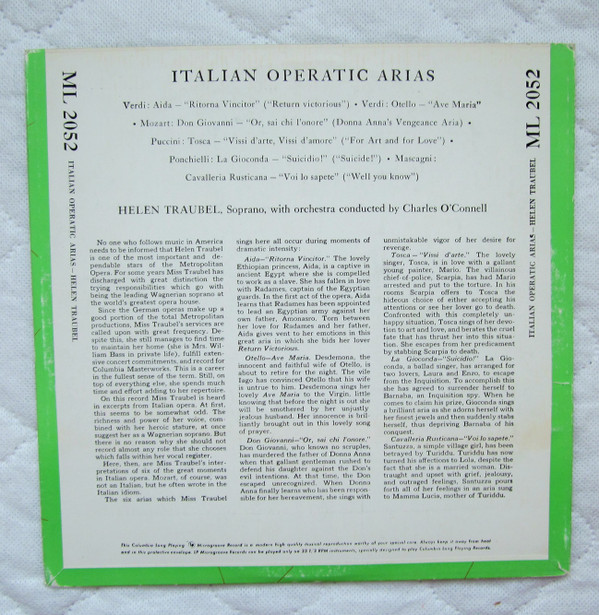 lataa albumi Helen Traubel - Italian Operatic Arias