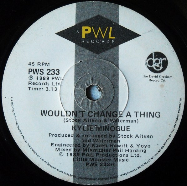 USED LP VINYL RECORD: Kylie Minogue - Wouldn't Change a Thing