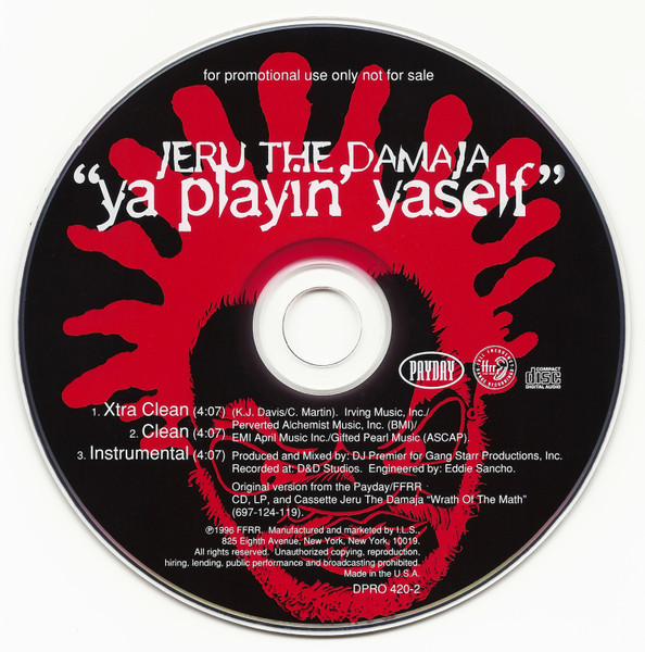 Jeru The Damaja – Ya Playin' Yaself (1996, Vinyl) - Discogs