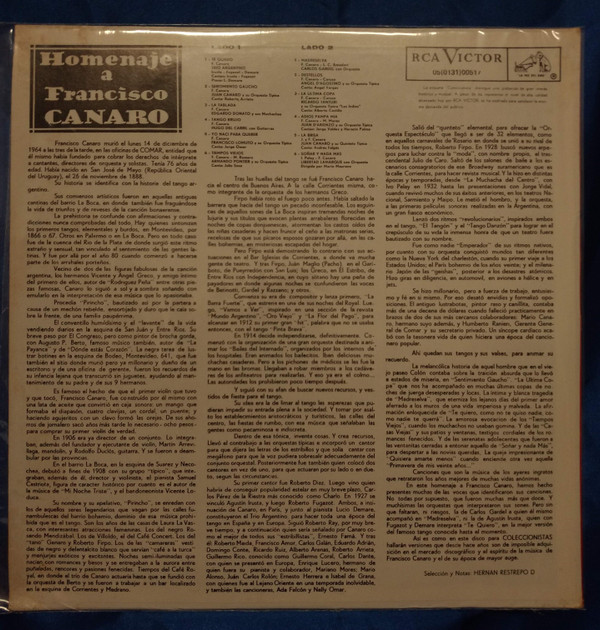 descargar álbum Various - Homenaje A Francisco Canaro
