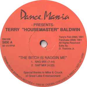 Terry Baldwin - The Bitch Is Naggin Me / Hands Up (You Got The Love) album cover