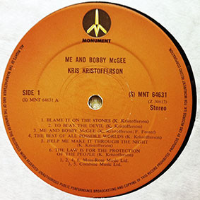 descargar álbum Kris Kristofferson - Me And Bobby McGee