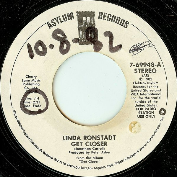 Linda Ronstadt = リンダ・ロンシュタット – Get Closer = ゲット