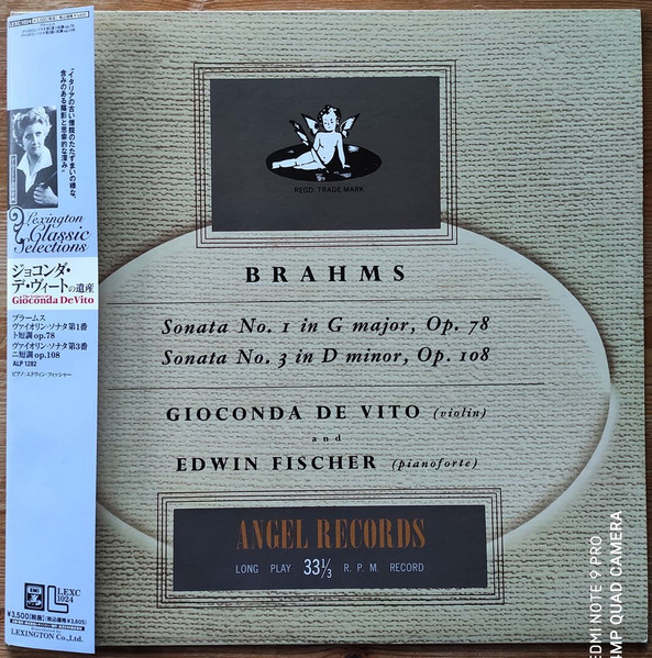 Gioconda De Vito, Johannes Brahms, Edwin Fischer – Sonata No. 1 In ...