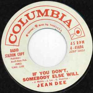 Jean Dee - If You Don't Somebody Else Will album cover