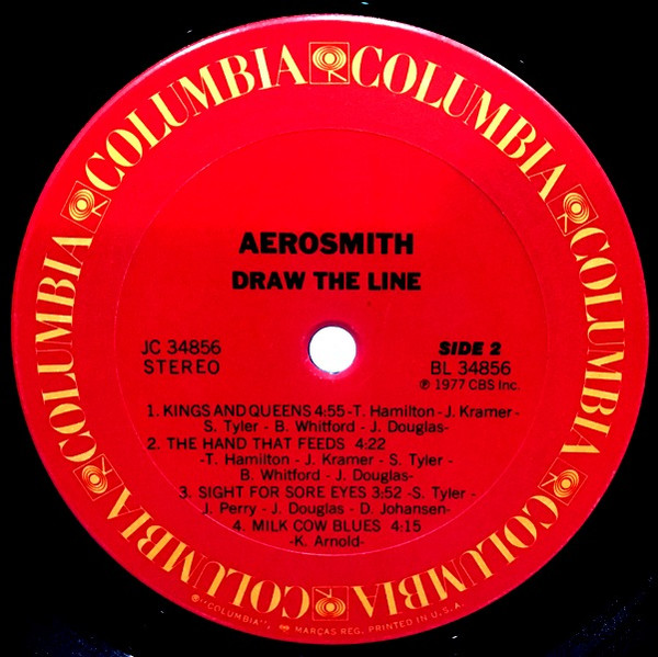 Aerosmith - Draw The Line | Columbia (JC 34856) - 6