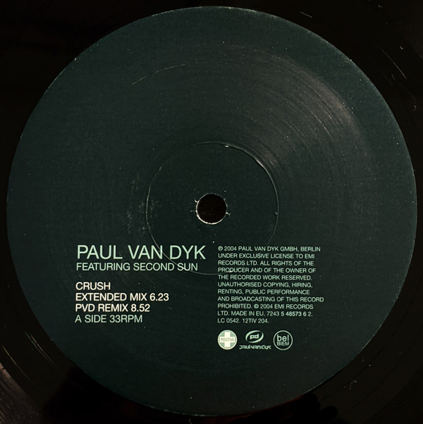 télécharger l'album Paul van Dyk Featuring Second Sun - Crush The Paul van Dyk Mixes