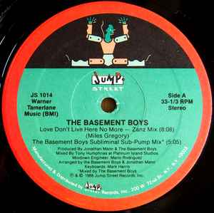 The Basement Boys - Love Don't Live Here No More album cover