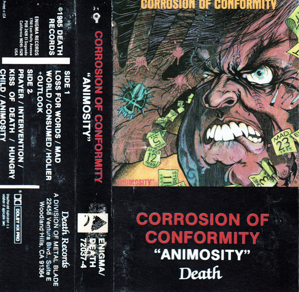 Corrosion Of Conformity – Animosity (1985, Clear Shell, Textured