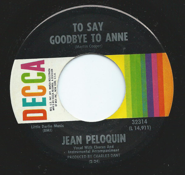 lataa albumi Jean Peloquin - To Say Goodbye To Anne